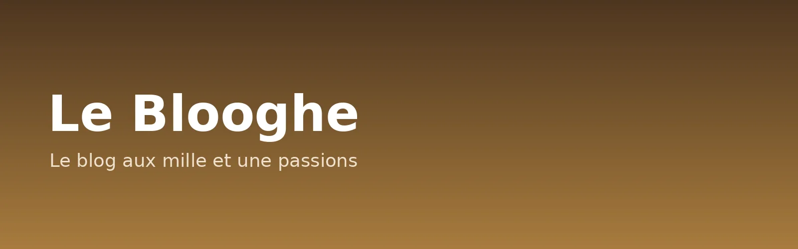 Le Blooghe, le blog aux mille et une passions