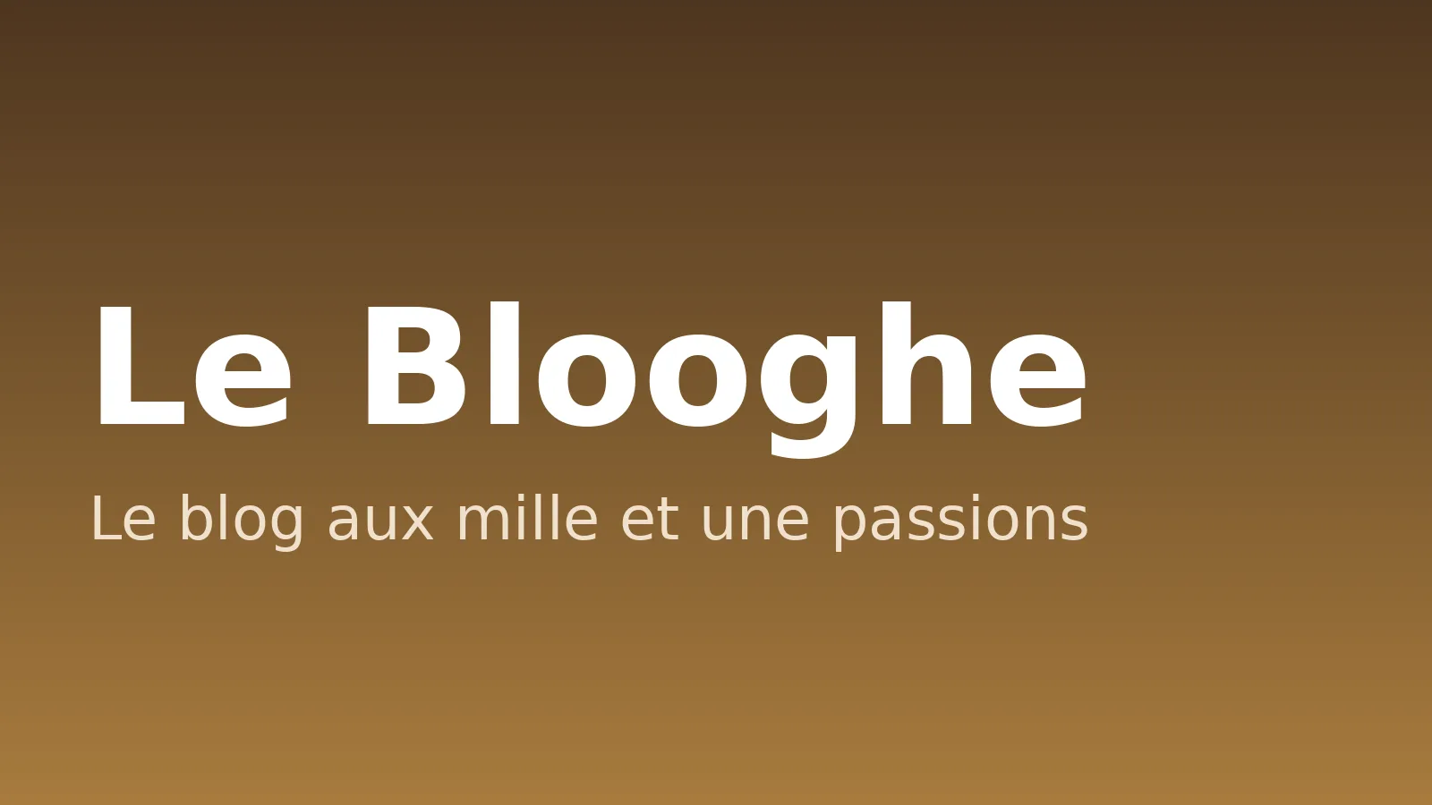 Le Blooghe, le blog aux mille et une passions