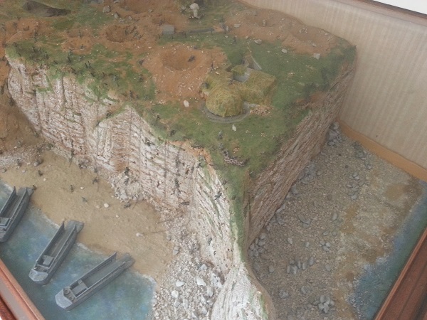 Maquette de la Pointe du Hoc au musée des Rangers